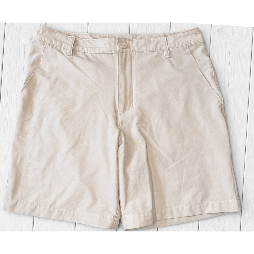 All in Motion Shorts Mens 32 Beige Golf Hike Outdoor Chino Casual Summer Size 32